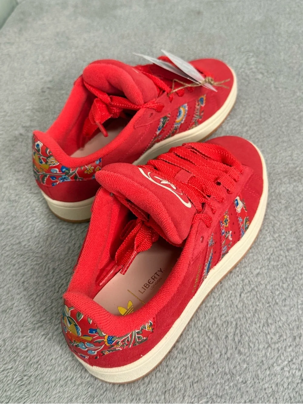 Adidas Campus 00s x Liberty London Floral Red Suede Sneaker Women’s 5.5 Rare NWT